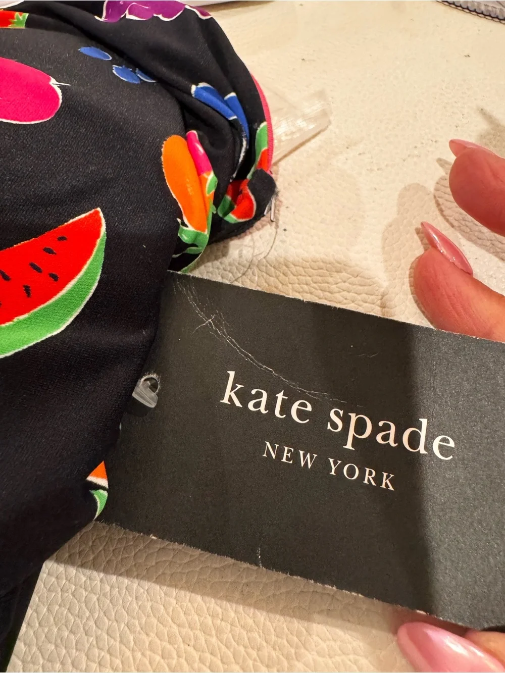 NWT Kate Spade New York one-piece swimsuit multicolor fruit print $178 sz S